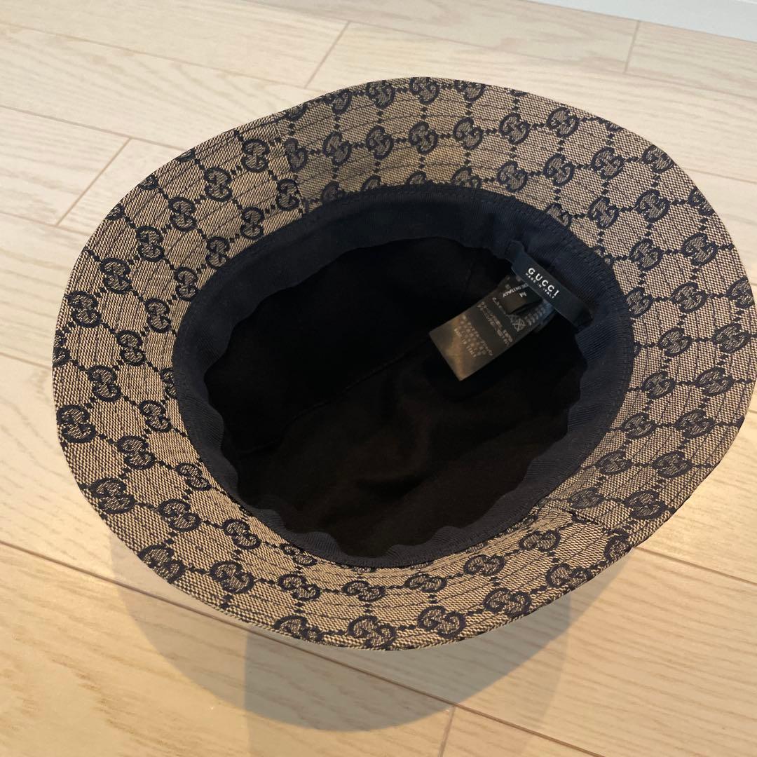 【新品未使用】GUCCI ネイビー ハット GG レディース　Mサイズ