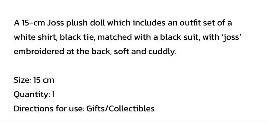 Joss Gawin Plush Doll ぬいぐるみ GMMTV