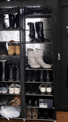 ❤最大40足収納❣ロングブーツも折らずに収納OK♪❤大容量シューズラック