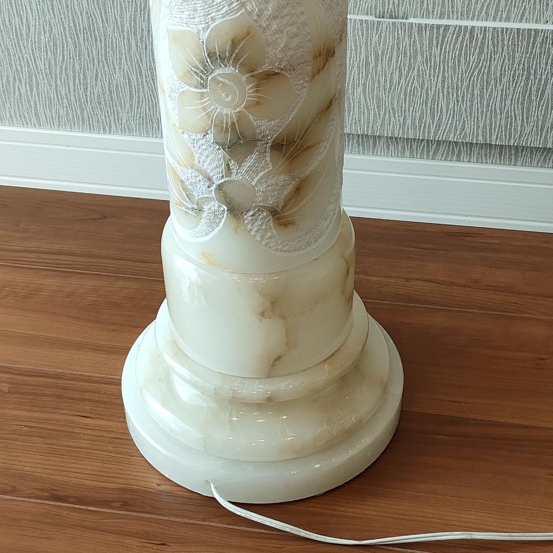 アンティーク　大理石　ランプベース　花台　間接照明