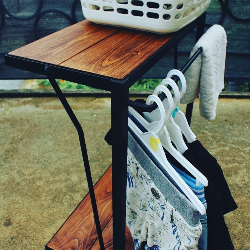 アイアンランドリーラック・洗濯台・サイドテーブル