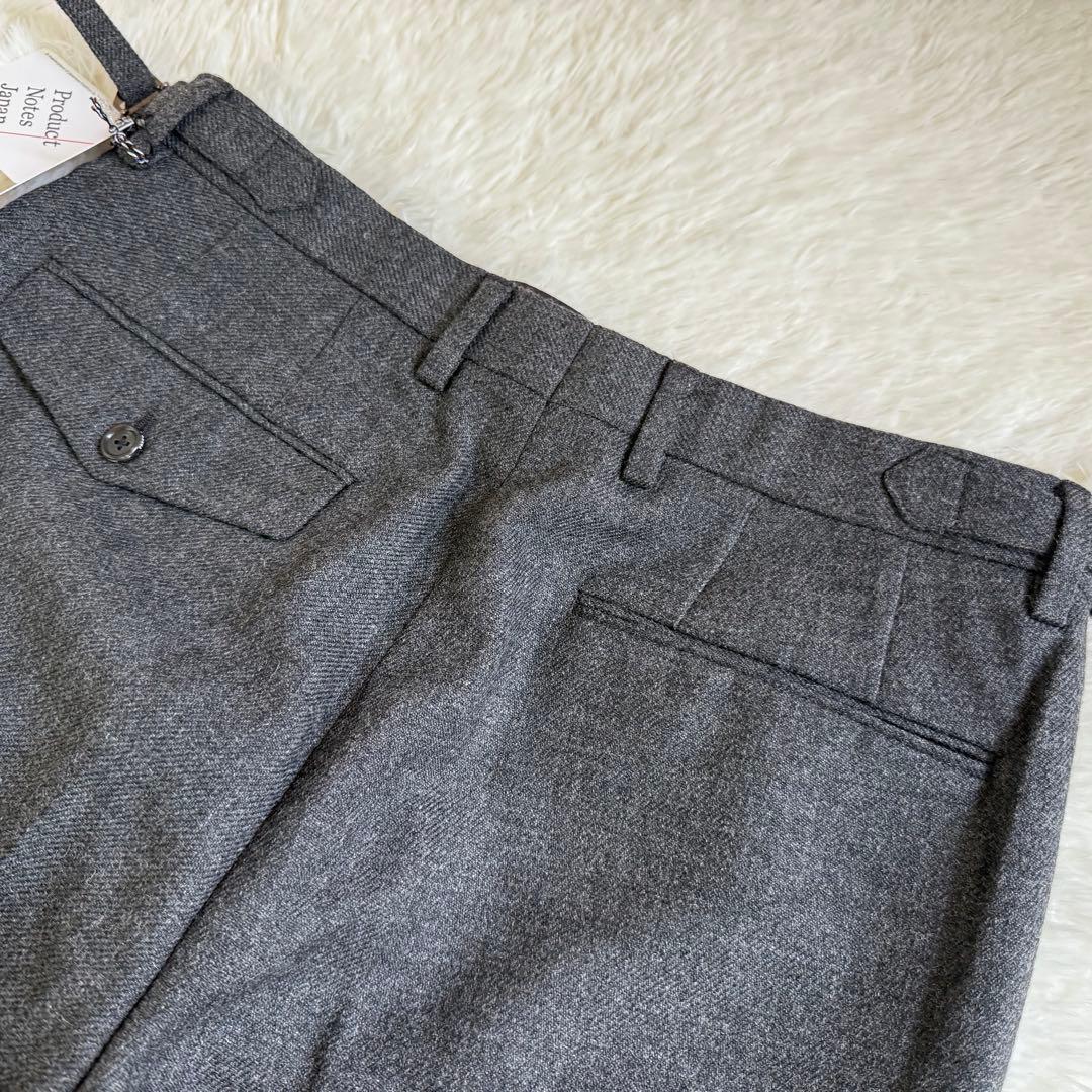 タケオキクチ⭐️ シェットランドウール パンツ グレー M スーツ スラックス