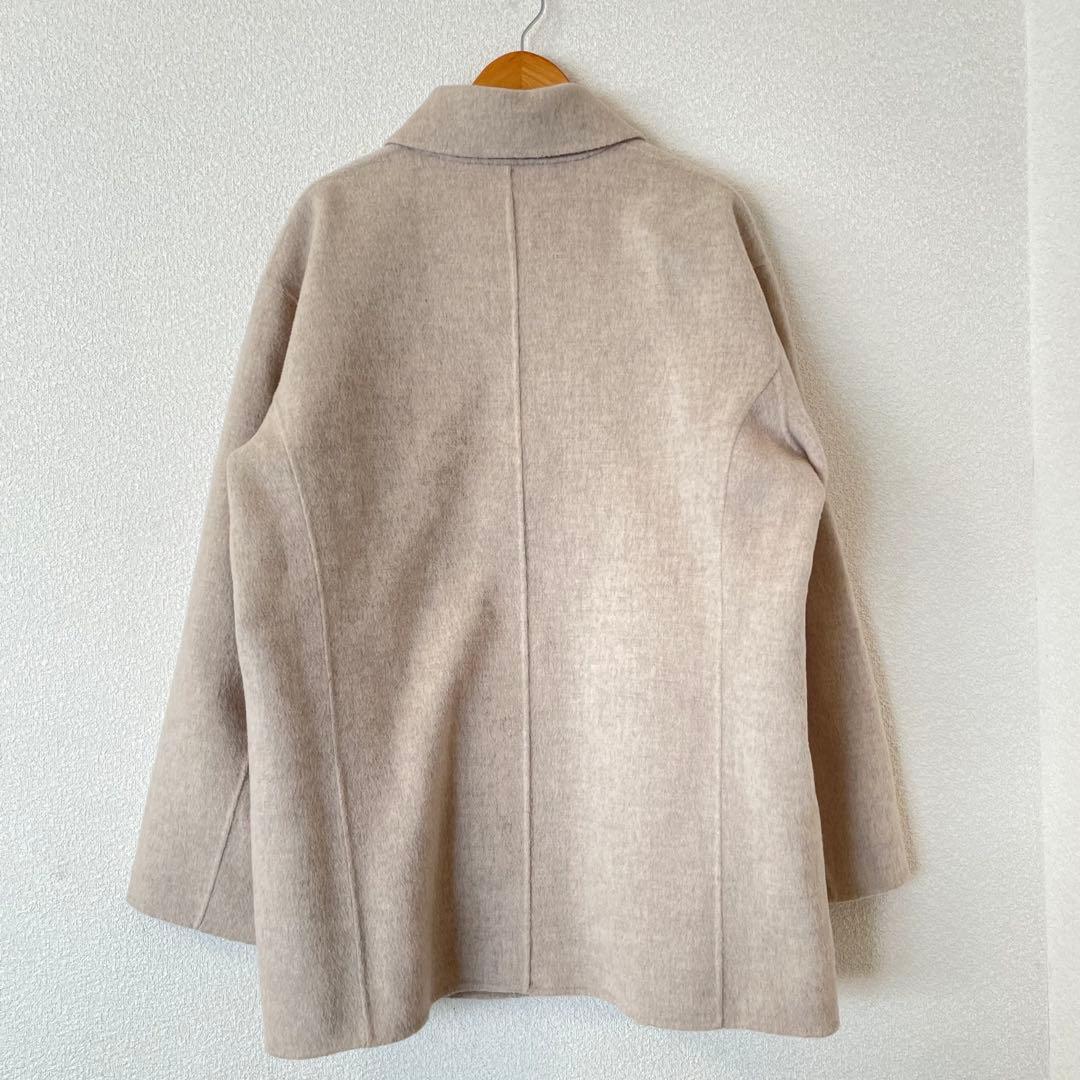 Theory luxe 38 カシミヤ混ダブルフェイスコート