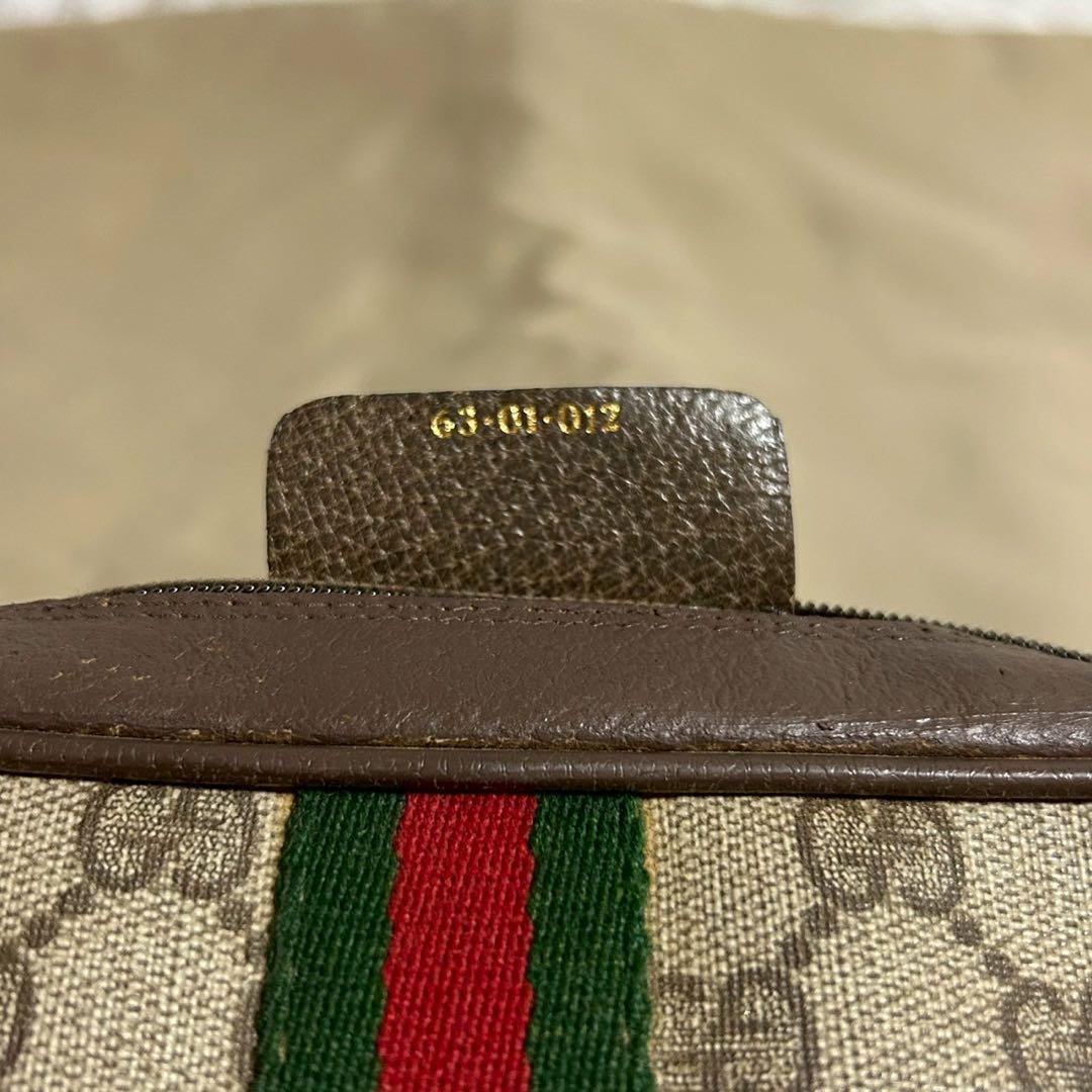 【美品】グッチ セカンドバッグ クラッチ シェリーライン PVC レザー ポーチ