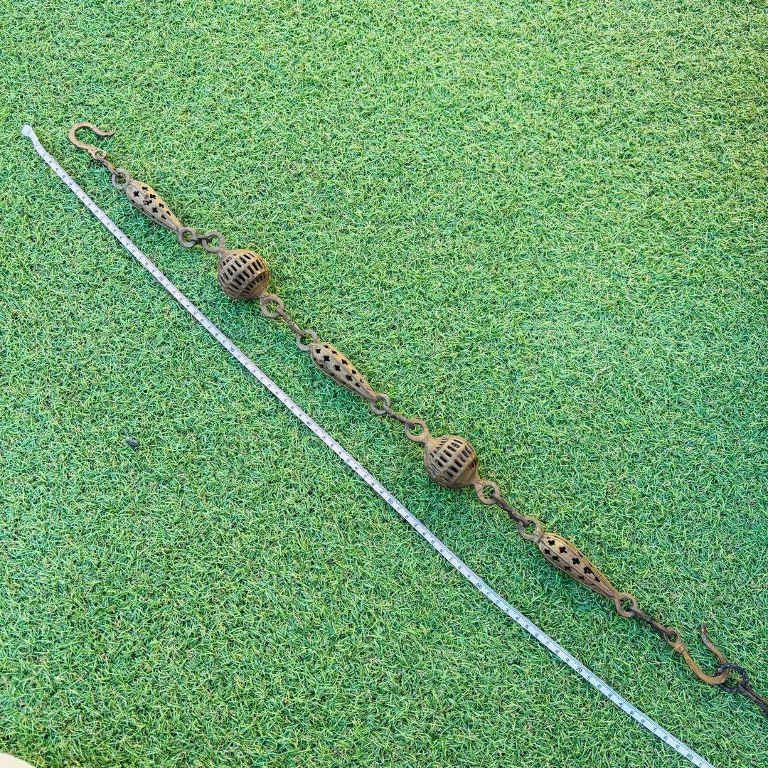 囲炉裏　自在鉤　分銅　囲炉裏小道具　天秤棒　堀如真 銅製 鯉型 風鎮　栓抜き