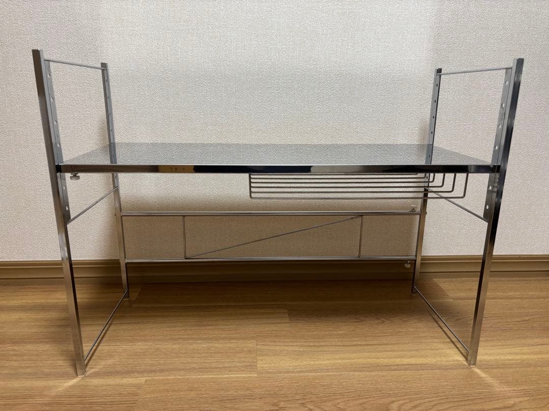 川口工器　ステンレス棚 幅伸縮家電ラック 【棚1段】 ワイド　燕三条製