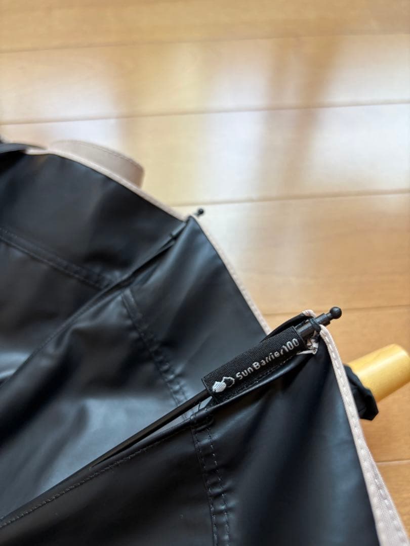 日傘 サンバリア100 2段　ブラック/ピンク