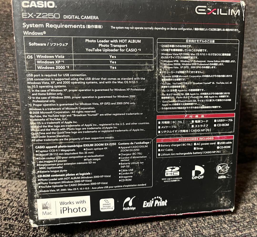 CASIO 9.1メガピクセル コンパクトカメラ