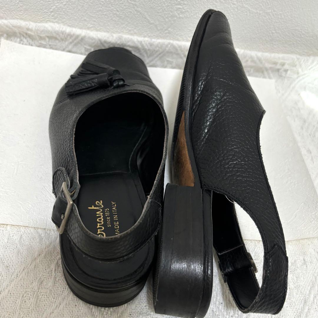 FERRANTE (フェランテ) タッセル レザーサンダル 革靴イタリア製　5