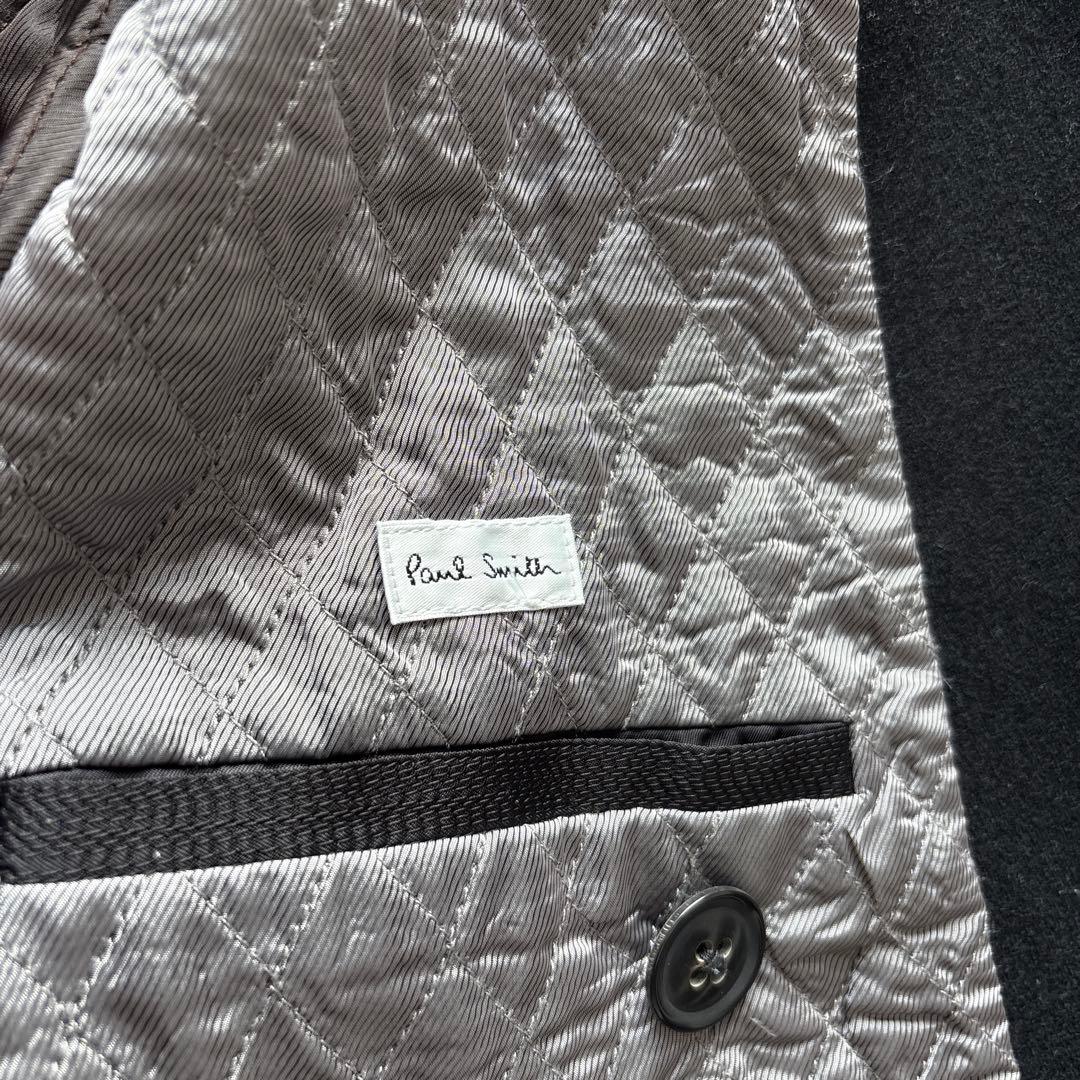 こうポールスミス　ピーコートM 黒　裏キルティング