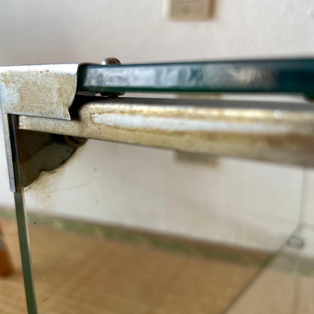 【当時物】全面 ガラスケース 2段 店舗什器 飾棚 店頭 ディスプレイ レトロ