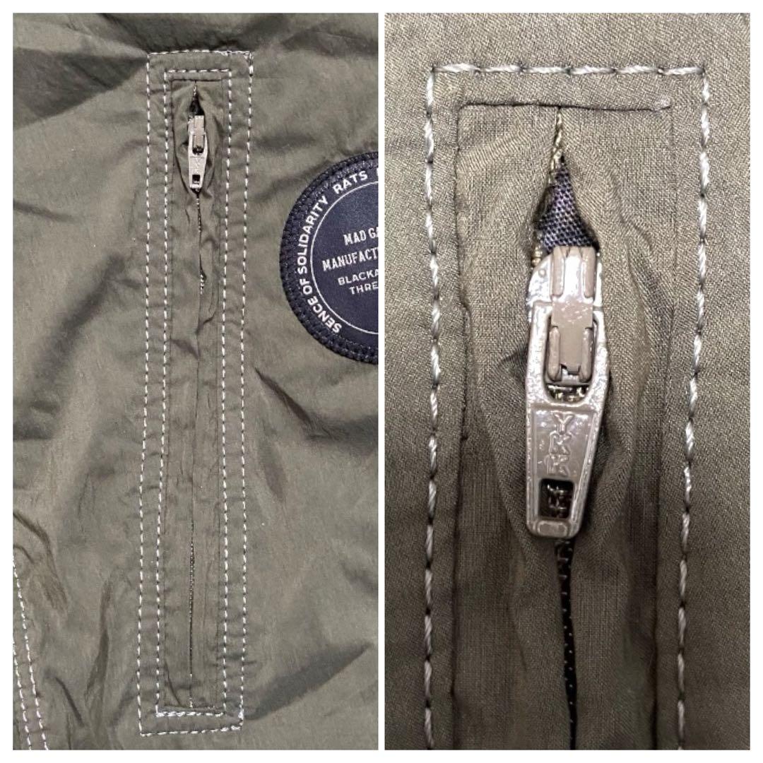 【キムタク着用・希少XL】RATS WARM UP JKT カーキ ナイロン