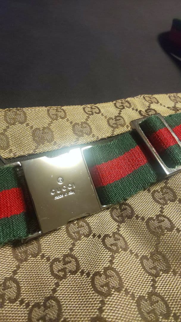 美品　グッチ　CG キャンパス　ウエストポーチ　ボディバッグ※要確認