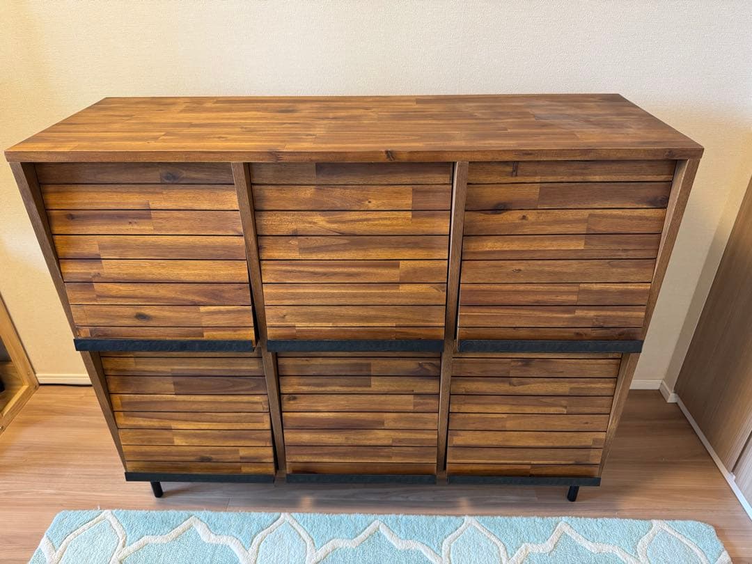 unico　SWELLA　スウェラ　レコードラック　アカシア材　W1190