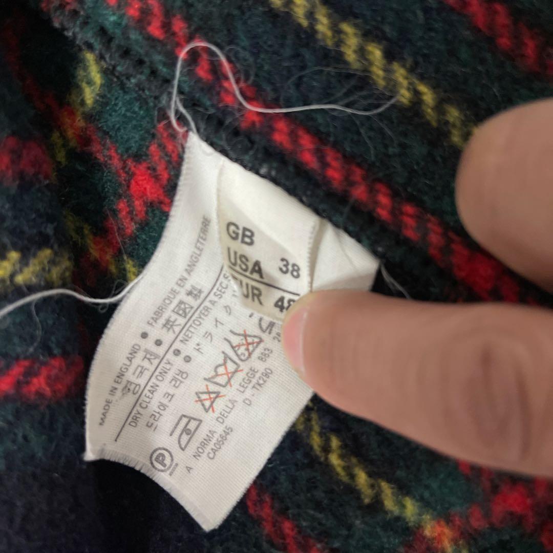 グローバーオール gloverall 英国製 チェック ダッフルコート 38