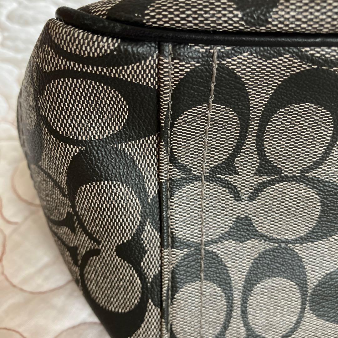 COACH トートバッグ ブラック グレー