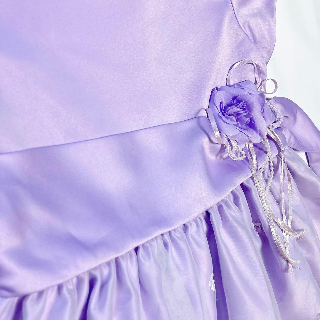 ラベンダー 刺繍 120 セレモニー 入学 卒園 発表会 フォーマル