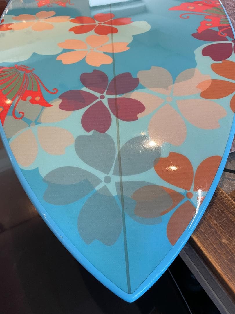 【配送料込】和柄サーフボード　天真爛漫 5'10 ディスプレイにも最適