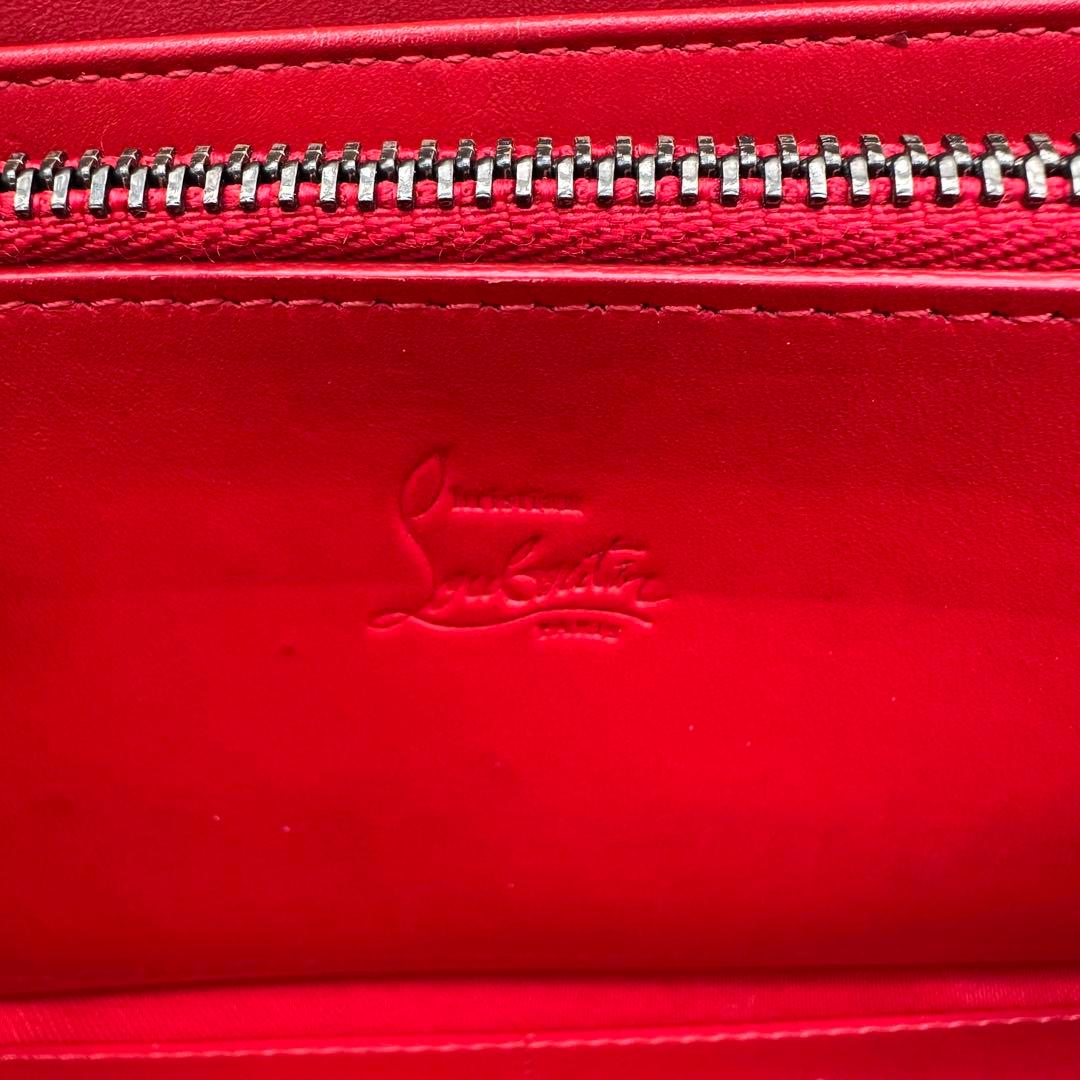 ✨美品✨ルブダン　長財布　ラウンドジップ　スタッズ　パネトーネ　レザー　黒