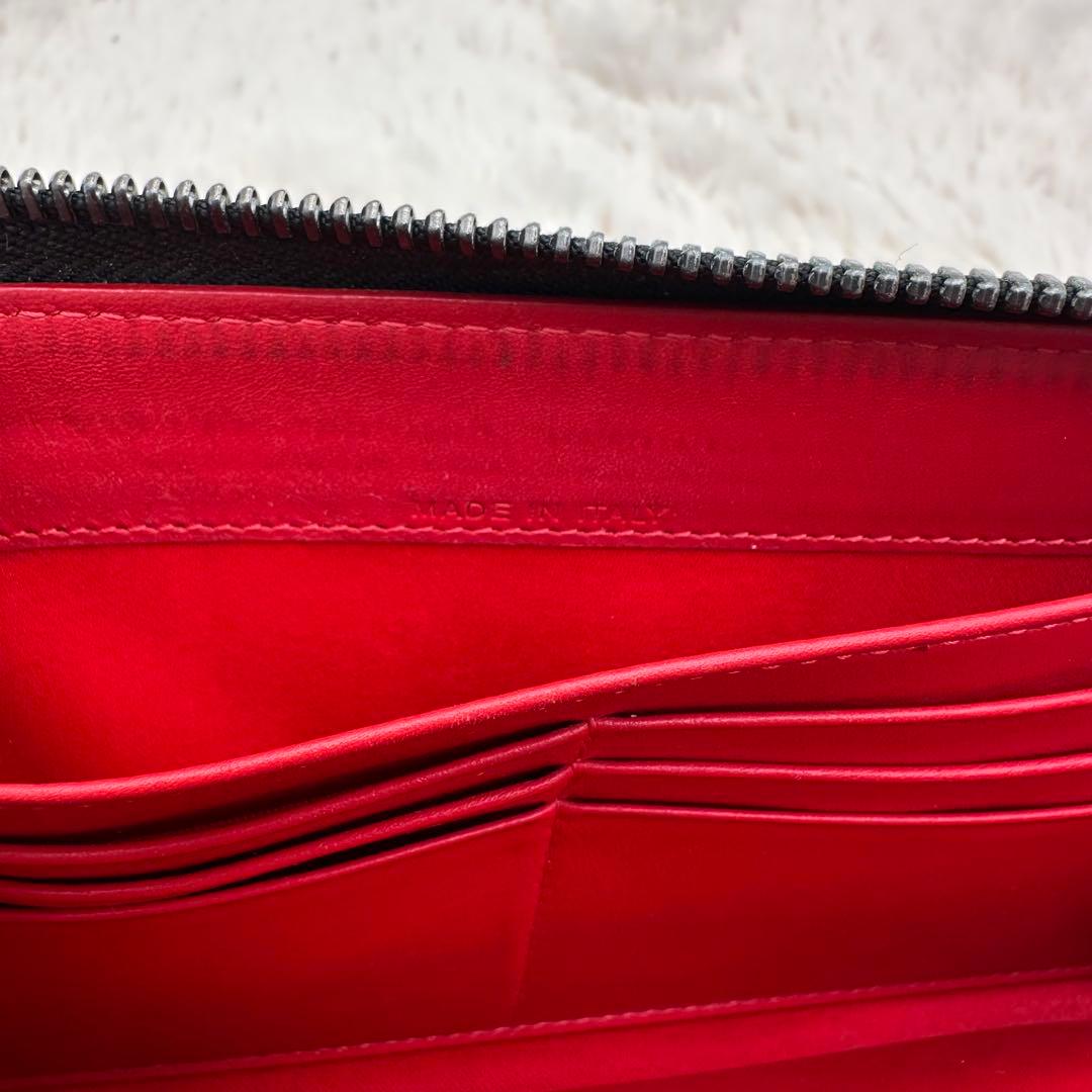 ✨美品✨ルブダン　長財布　ラウンドジップ　スタッズ　パネトーネ　レザー　黒