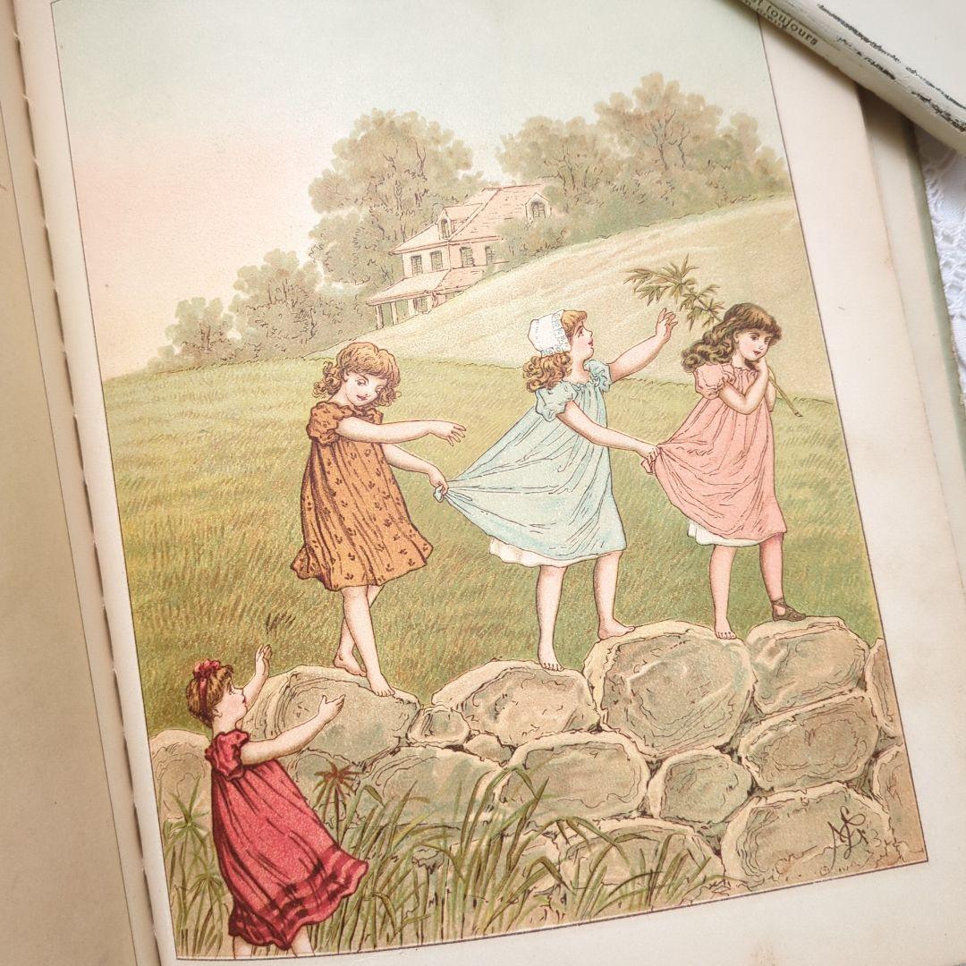 超稀少1885アンティーク絵本 初版本 洋書古書 児童書 ヴィクトリアン
