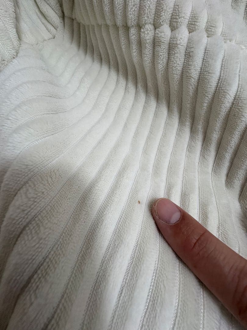 【引取歓迎　大阪】LOOSY 2人掛けビーズソファ アイボリー