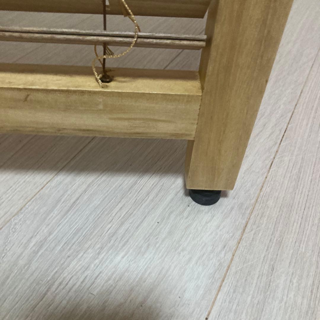 パーテーション　3連　木製　ブラインド機能付き　和風　目隠し