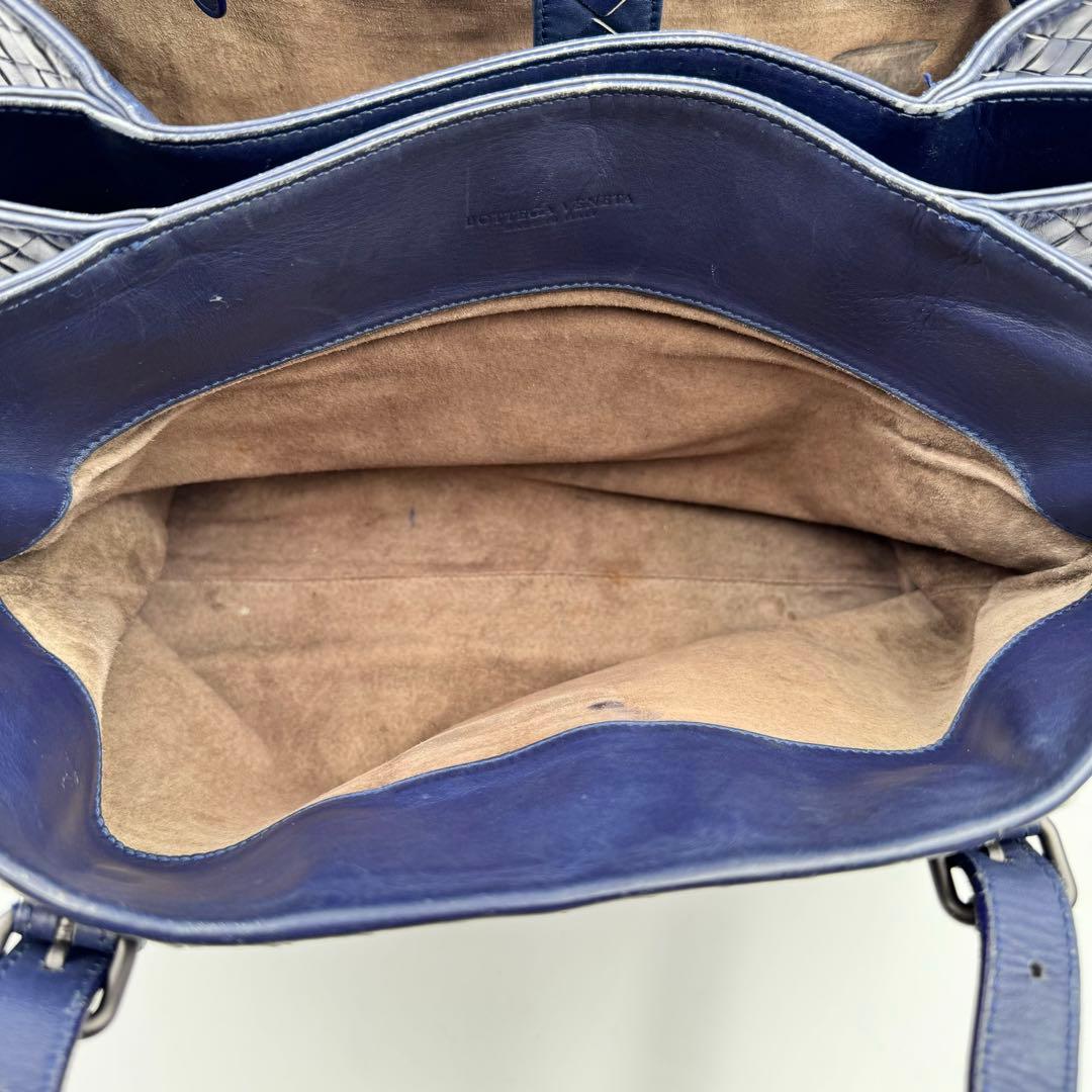 BOTTEGA VENETA ビジネスバッグ　ネイビー　カデナ A4収納