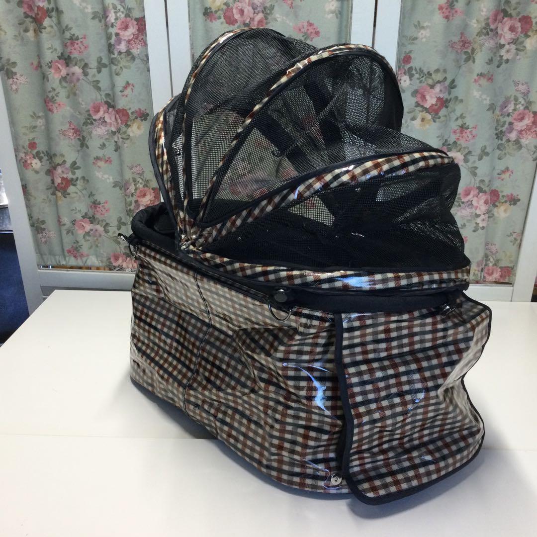 ①天使のカート　ポルテブラウンチェックMサイズ　バッグ
