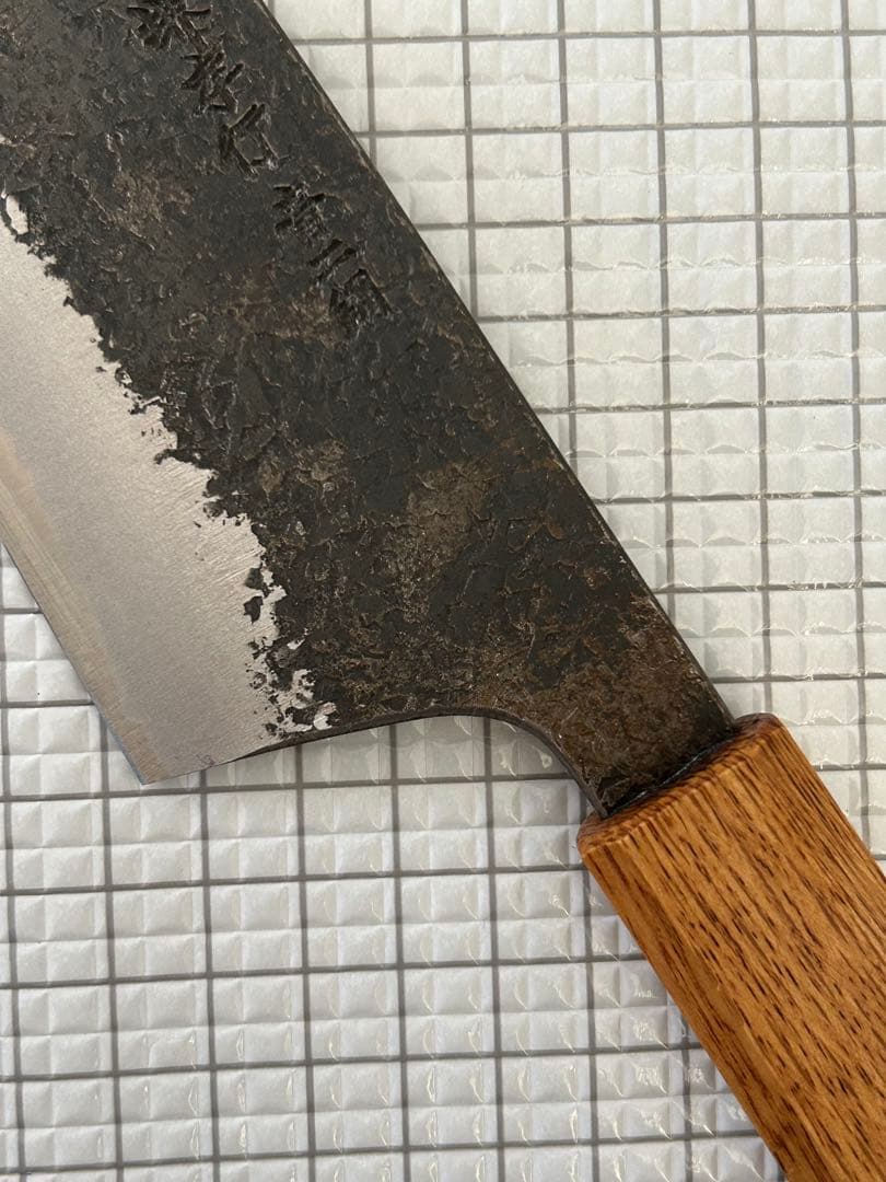 堺孝行 包丁 牛刀 牛刀包丁 焔 紅蓮 安来鋼青紙二号 八角柄 225mm ⑥