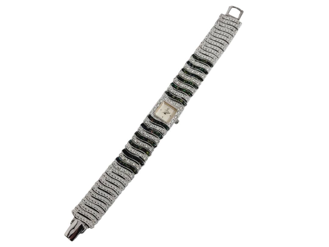 HeleneDEMICHELヘレンミッシェル925SILVERシェル文字盤腕時計