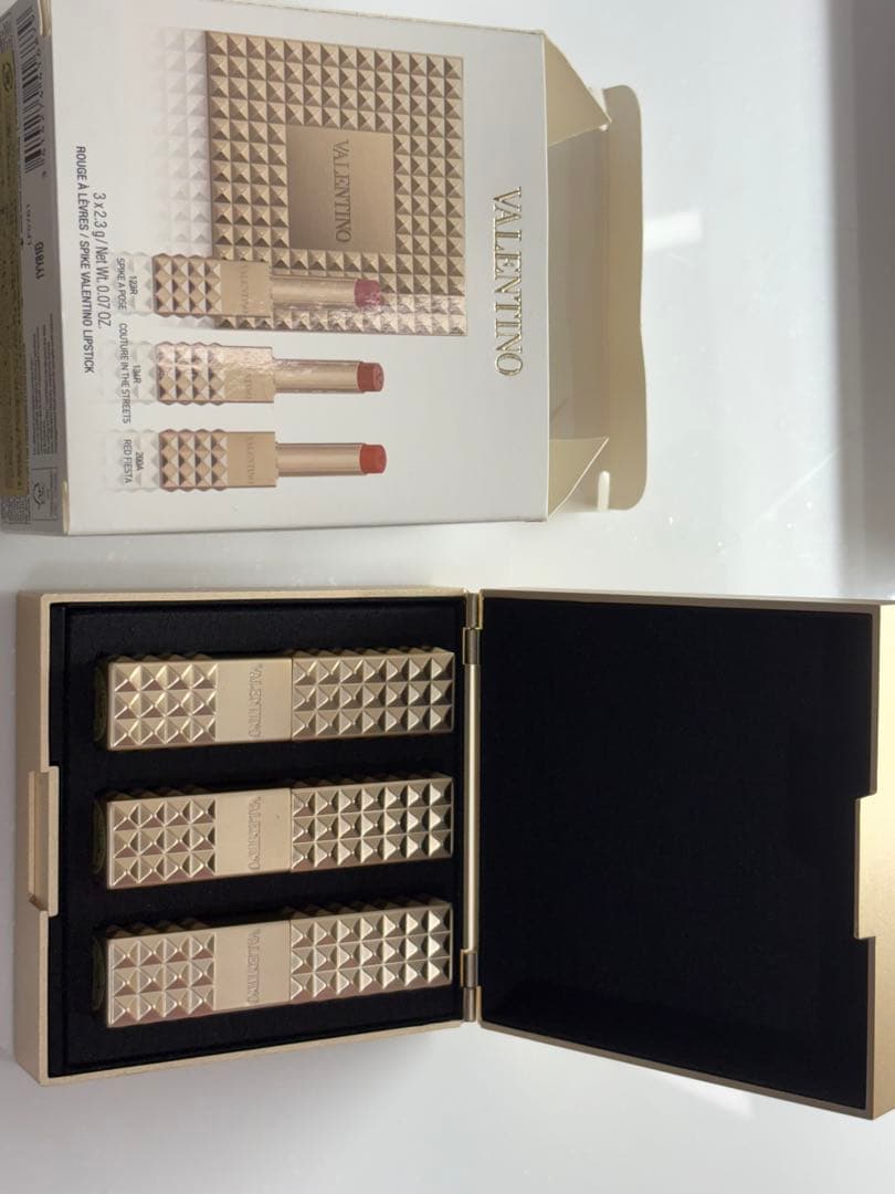 【新品未使用】VALENTINO 口紅 3色セット ギフトボックス