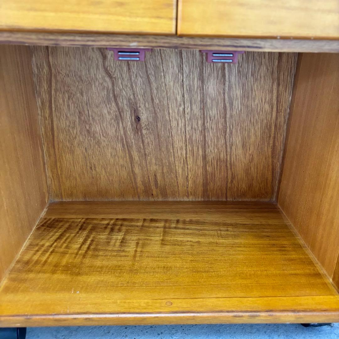 木製キッチンワゴン タイル天板 キャスター付 キャビネット