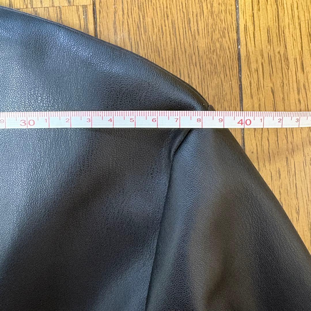 新品未使用 agnès b. アニエスベー 黒レザージャケット 12 ans