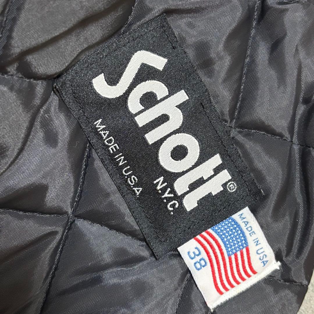 Schott ショット ピーコート シングル キルティング裏地 グレー USA製