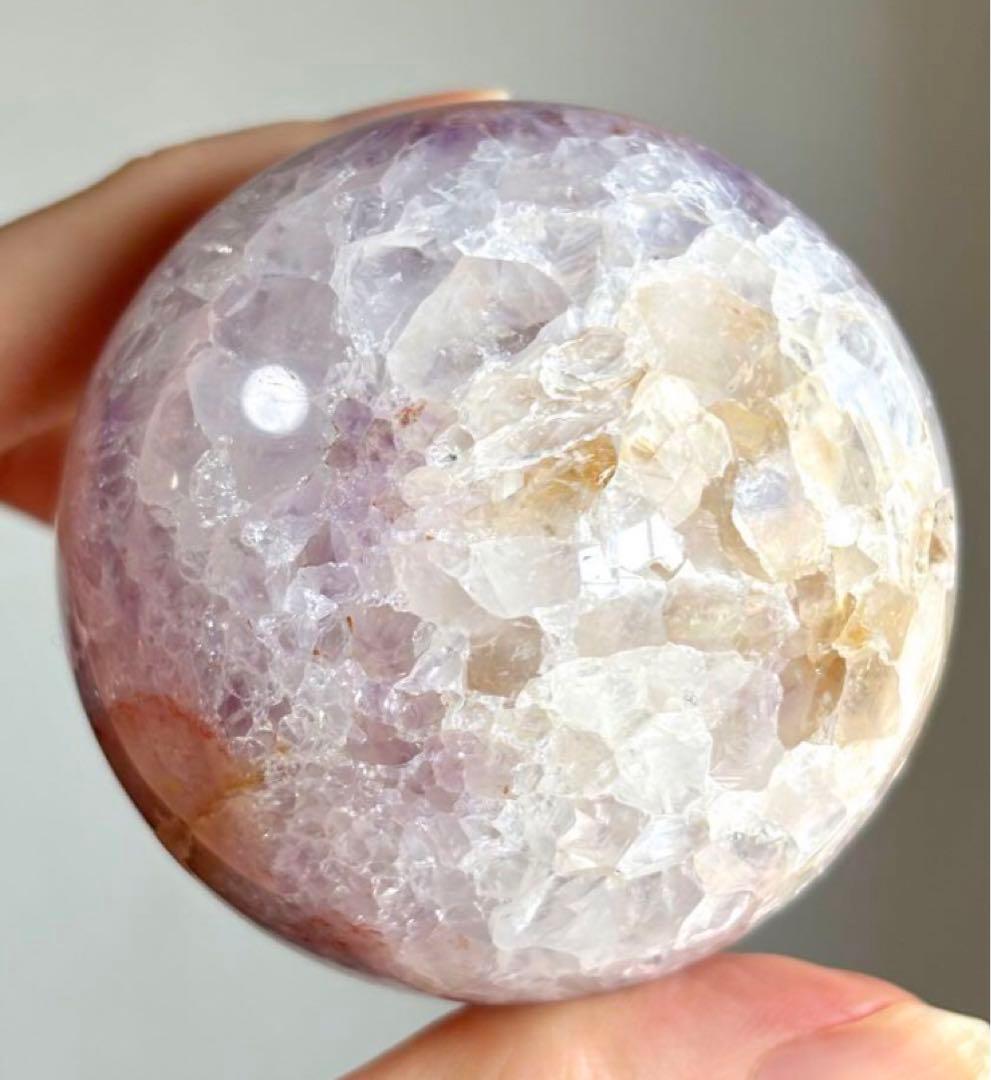 値下げ　高品質　ピンクアメジスト　桜瑪瑙　スフィア　ローズクォーツ好きにも