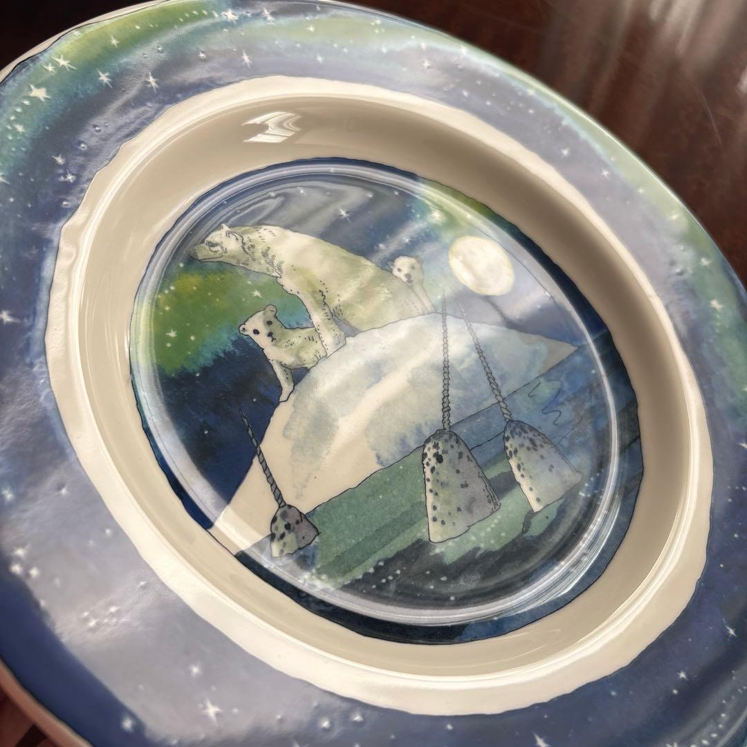 新品　一級品　エマブリッジウォーター　ポーラーベア　フクロウ　プレート　2枚