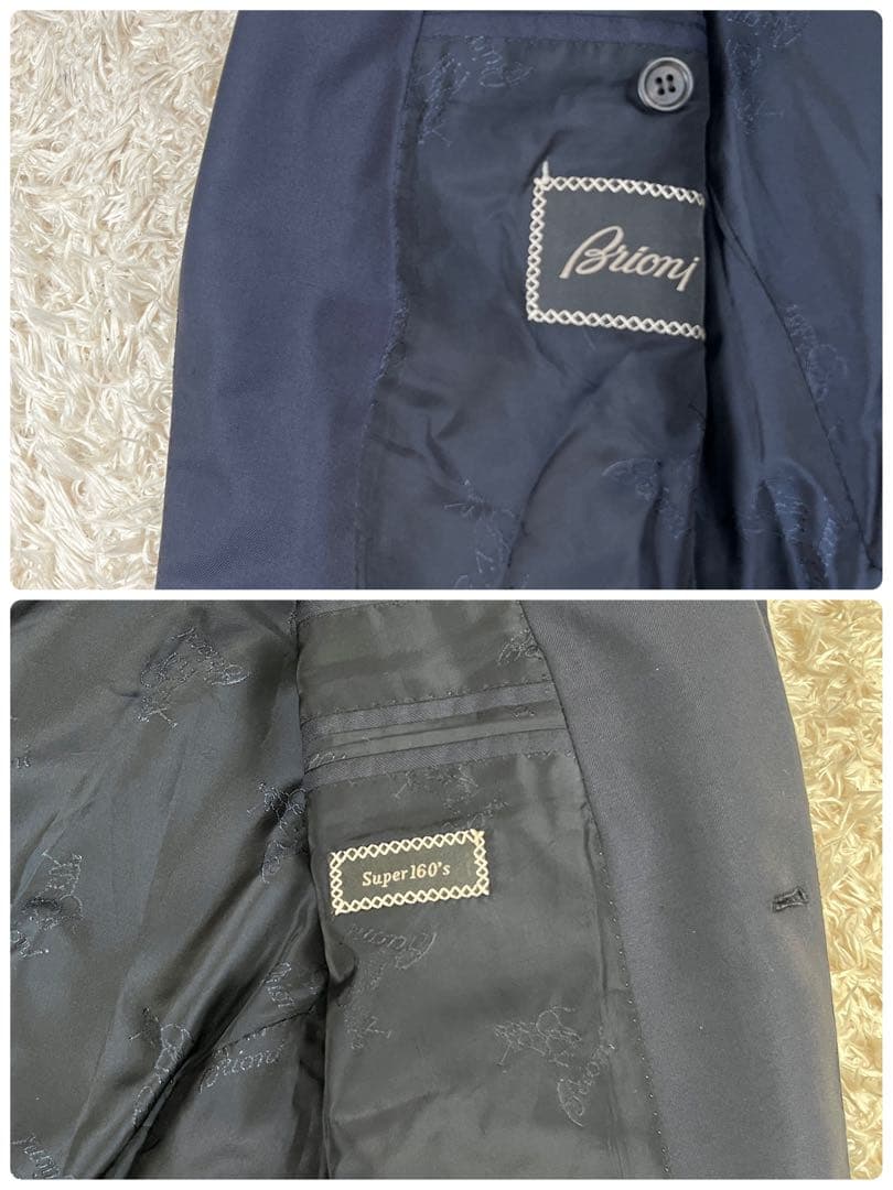 Brioni Super160's スーツ セットアップ ネイビー サイズ50