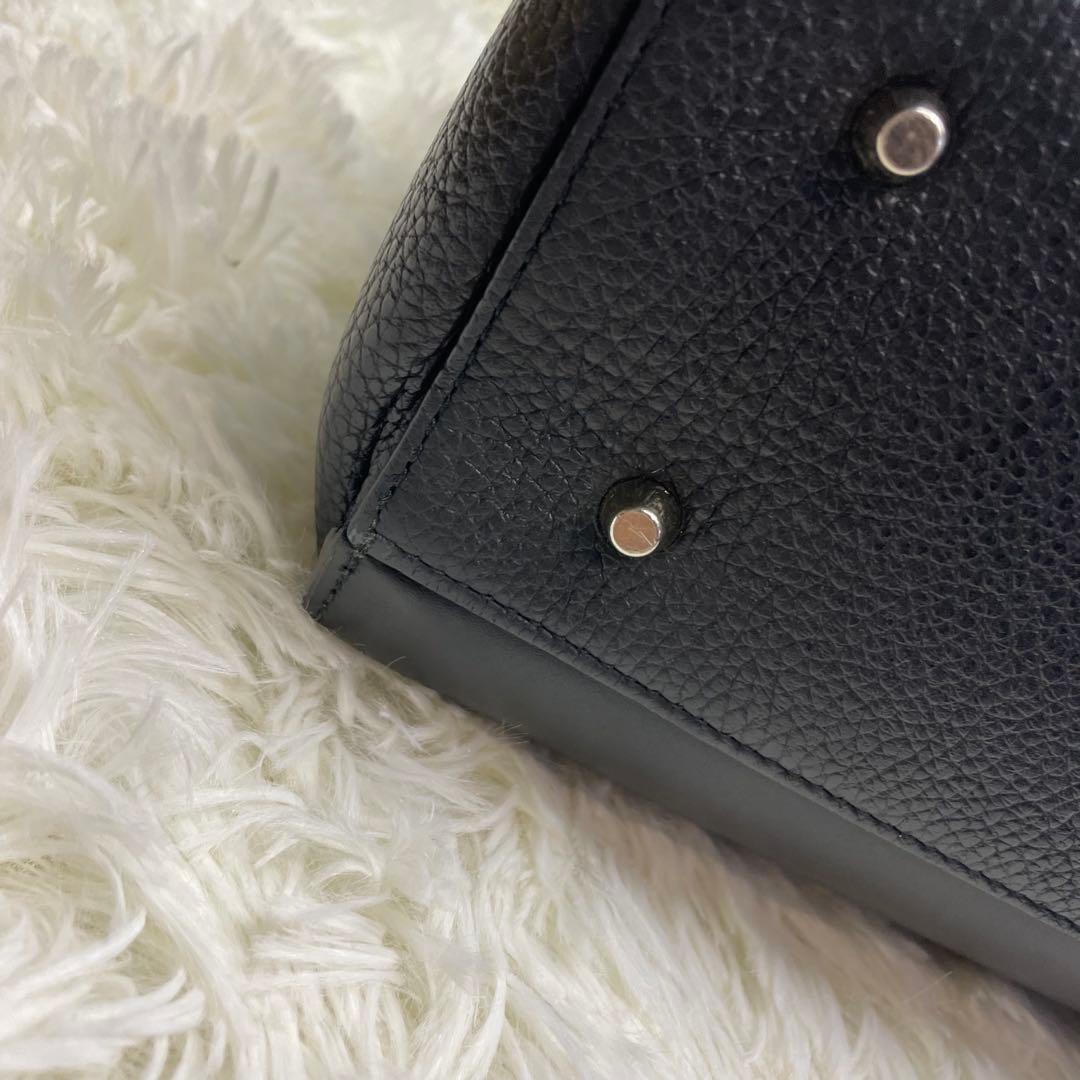 【美品】フルラ レディ M トートバッグ A4 レザー ブラック 2way