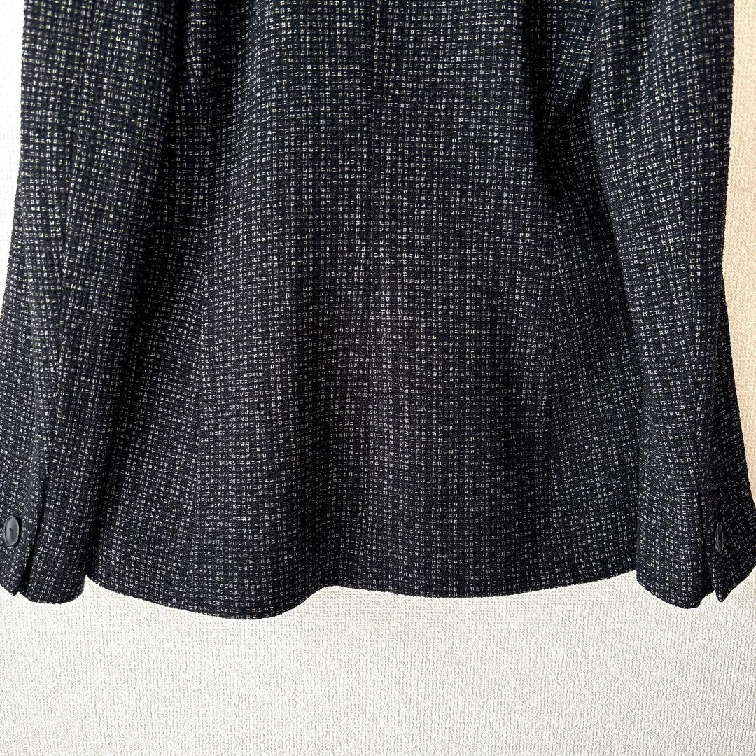 美品✨マックスマーラ テーラード ウール ツイード ジャケット 黒 白 40 L