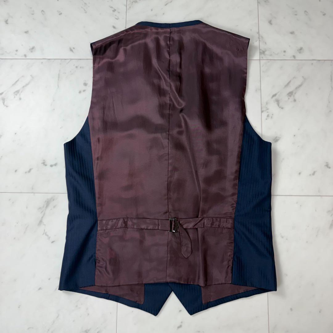 タケオキクチ 3ピース セットアップ スーツ ストライプ ネイビー サイズ3