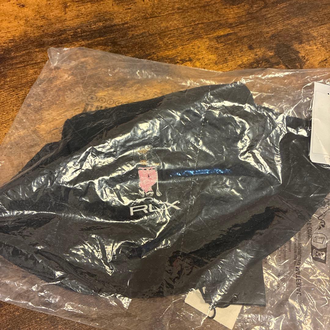 希少　完売品　RLX ポロベア　バケットハット　ブラック　ラルフローレン　ゴルフ