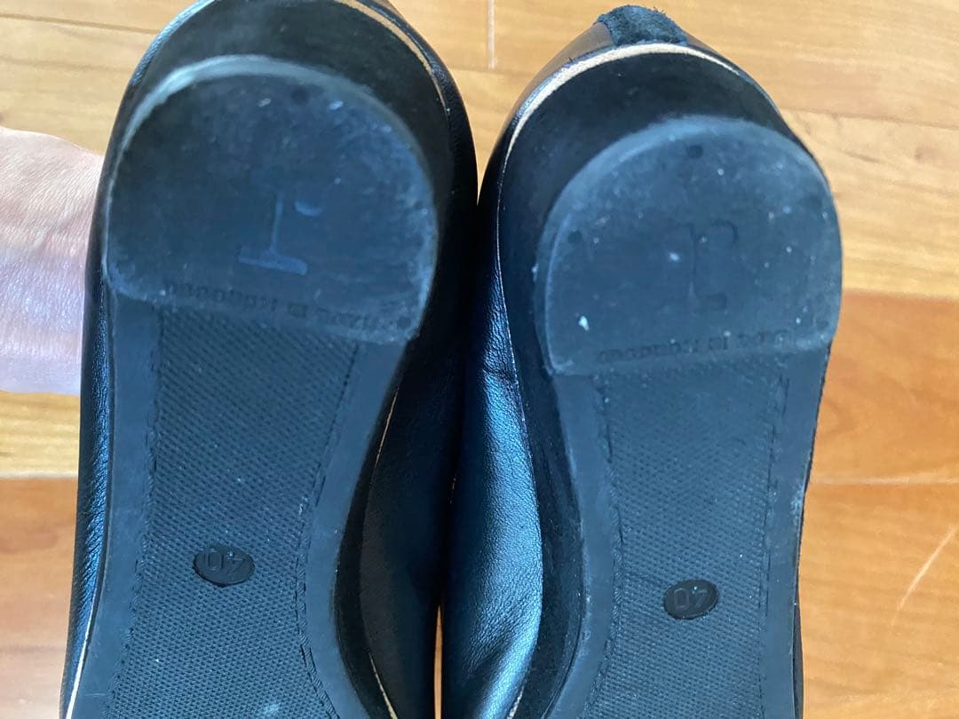 Repetto ブラック バレエシューズ ウェッジソール 40 美品