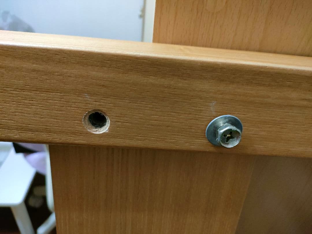 ナチュラル木製ロフトベッド