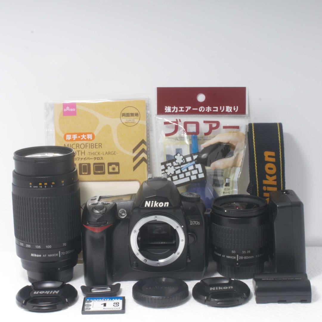 ❤️新品級Nikon D70s 一眼レフ ❤️ 望遠＆標準レンズ付き ❤️