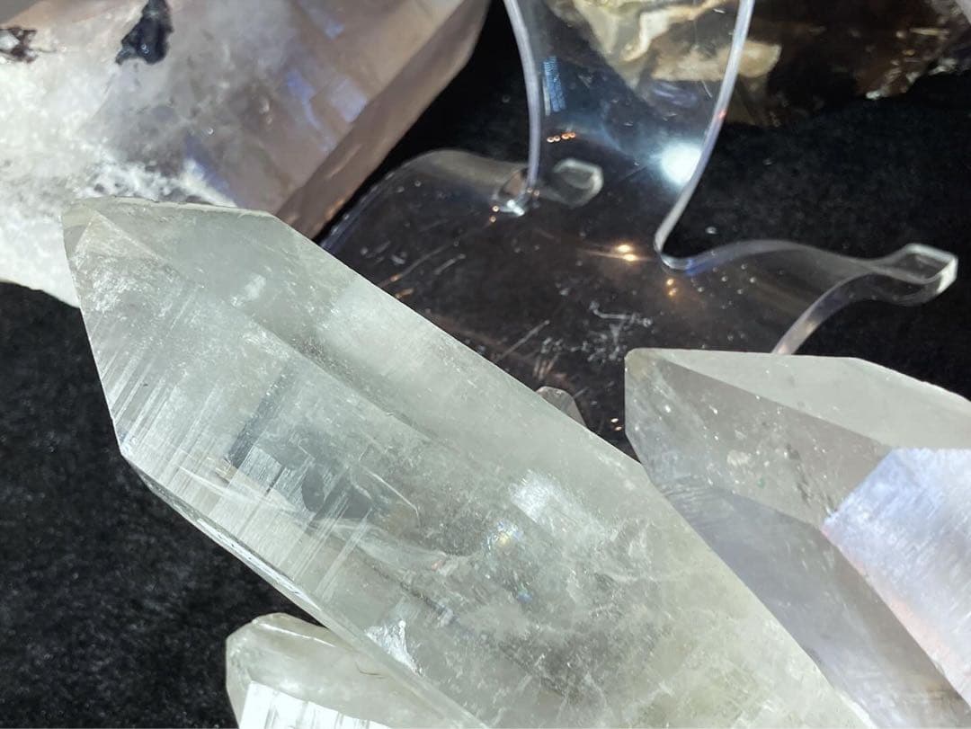 ヒマラヤ水晶 原石 クラスター 虹入り 水晶 クォーツ 天然石 パワーストーン