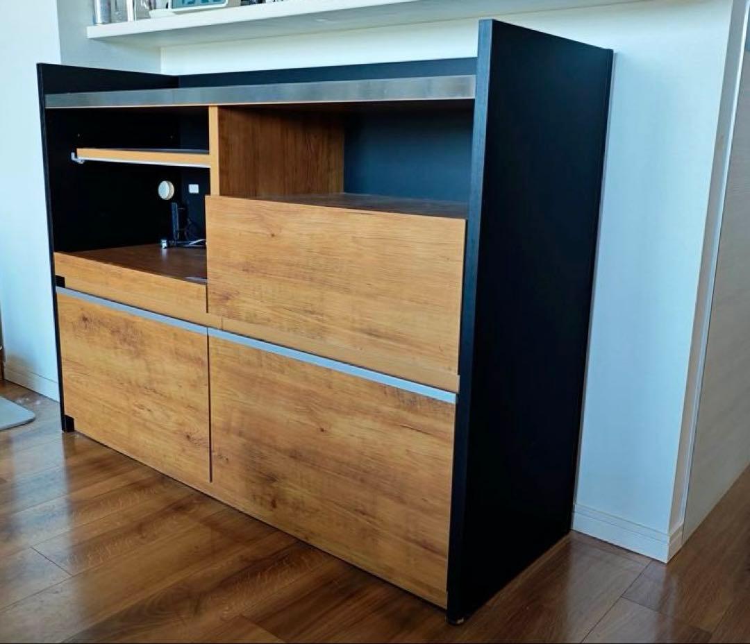 完成品 幅120cm キッチンカウンター｜ステンレストップ・たのメル便送料込