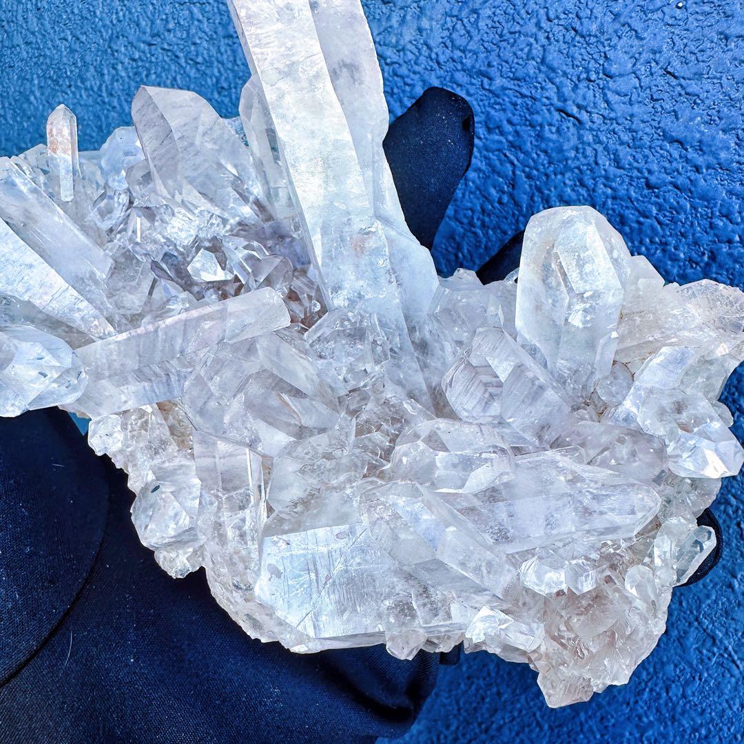 希少高透明度❗️マニカラン産キラキラ☆ヒマラヤ水晶クラスター超強いパワーA1414