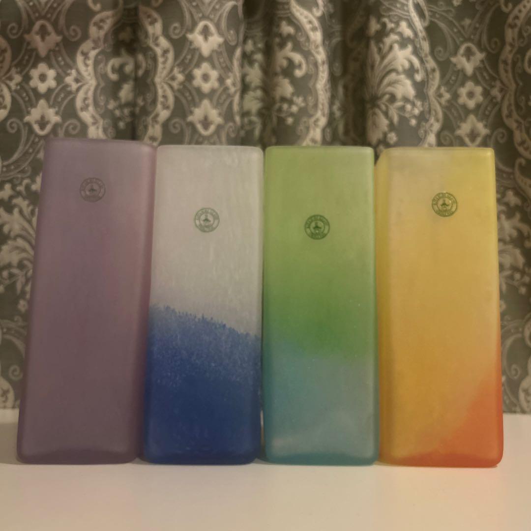 北一硝子 花瓶 角型 4点セット ＊花器 四角