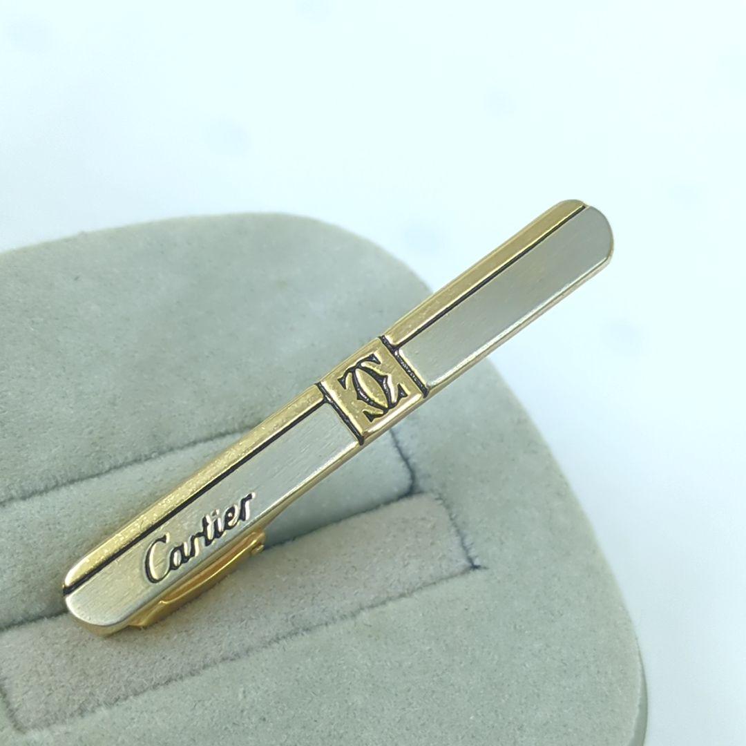 Cartier カルティエ　ネクタイピン　ロゴ　24KGF